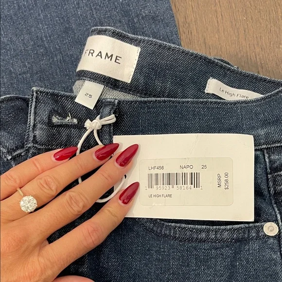 Frame Le High Dark Wash Jeans 25 NWT - Picture 2 of 2